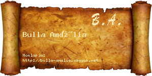 Bulla Amália névjegykártya