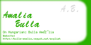 amalia bulla business card